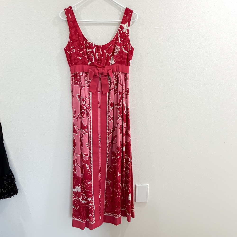 Farm Rio Bow Floral Babydoll Floral Mermaidcore Cottagecore Tropical Dress S - Picture 4 of 6